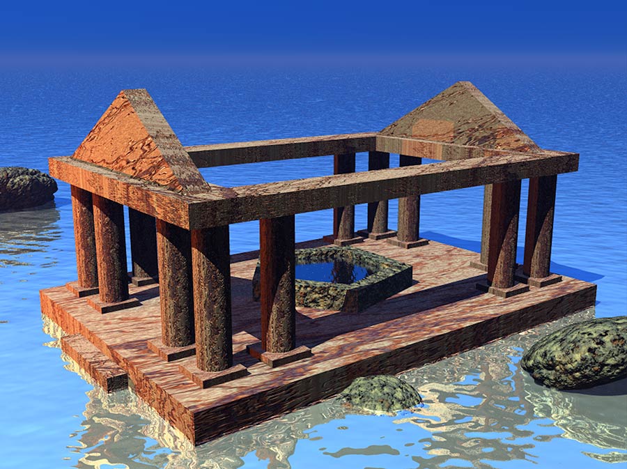 Imaginary Greek Temple, digital artwork